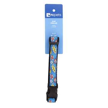 Picture of COLLAR RC CLIP Adjustable Comic Sounds Blue - 3/4in x 9-13in(tp)