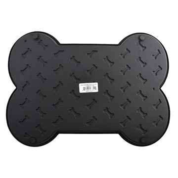 Picture of BELLA SPILL PROOF DOG BONE SHAPED MAT Small - Black