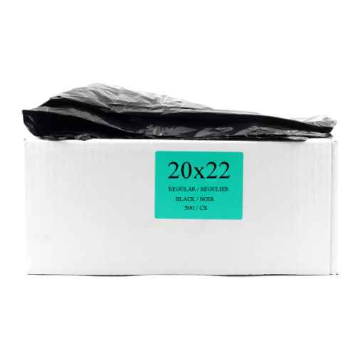 Picture of GARBAGE BAGS REGULAR 20in x 22in BLACK - 500s