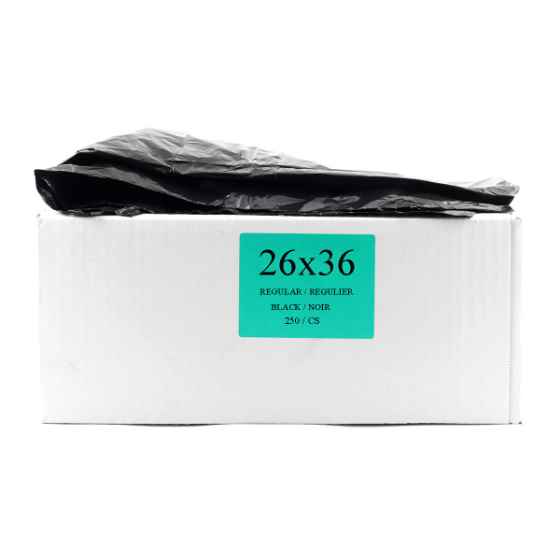 Picture of GARBAGE BAGS REGULAR 26in x 36in BLACK - 250s