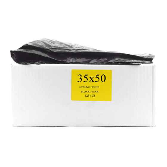 Picture of GARBAGE BAGS STRONG 35in x 50in BLACK - 125s