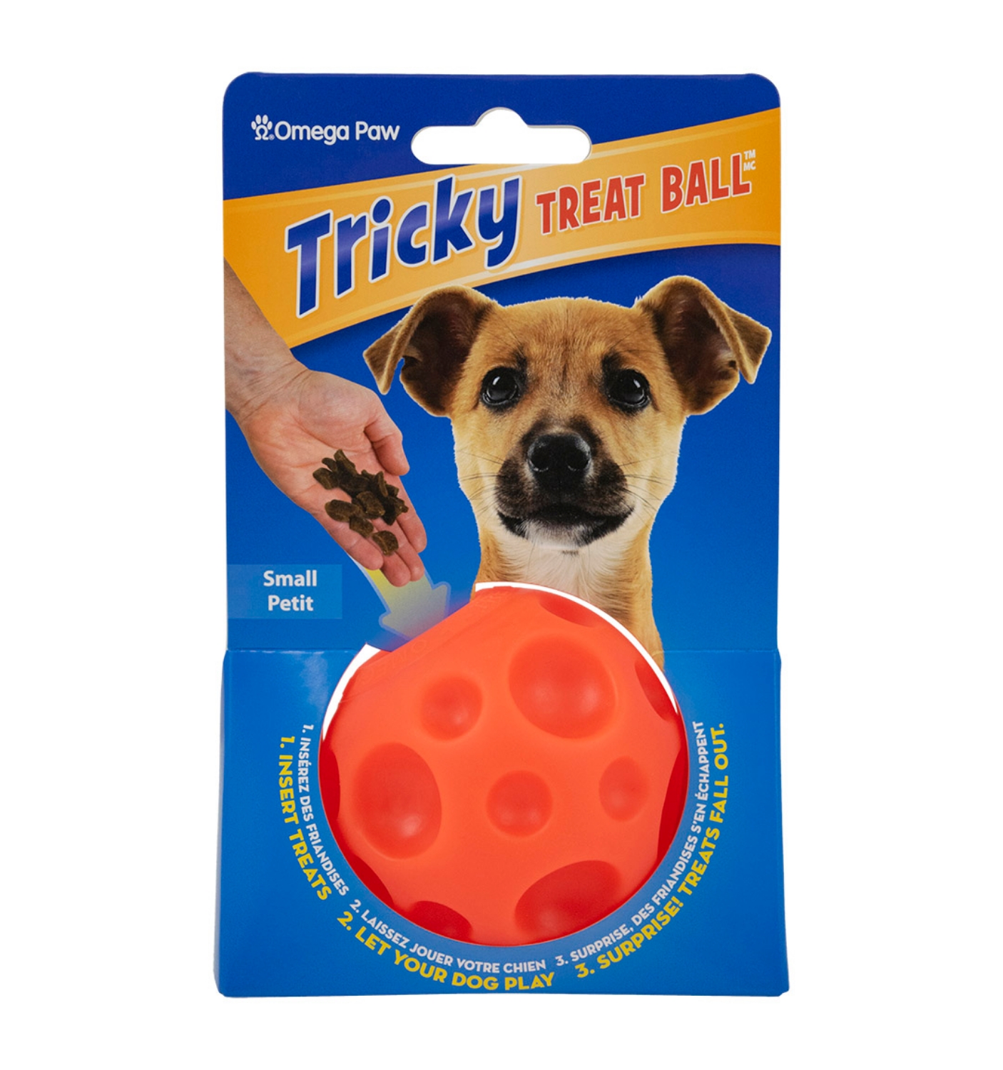 Picture of OMEGA PAW Tricky Treat Ball Dog Toy – Small (2.5in)