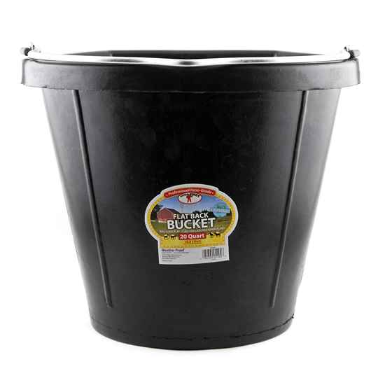 Picture of BUCKET FLATBACK RUBBER black - 20 Quart / 18.9 Liters