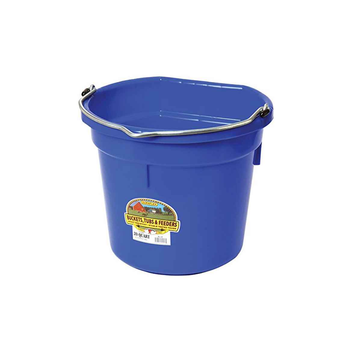 Picture of BUCKET PLASTIC FLATBACK BLUE - 20 Quart/18.9 Litre