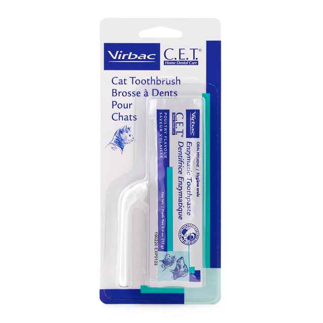 Picture of CET CAT TOOTHBRUSH w/ POULTRY Trial Toothpaste(CET303) - 0.4oz/12g (su144)
