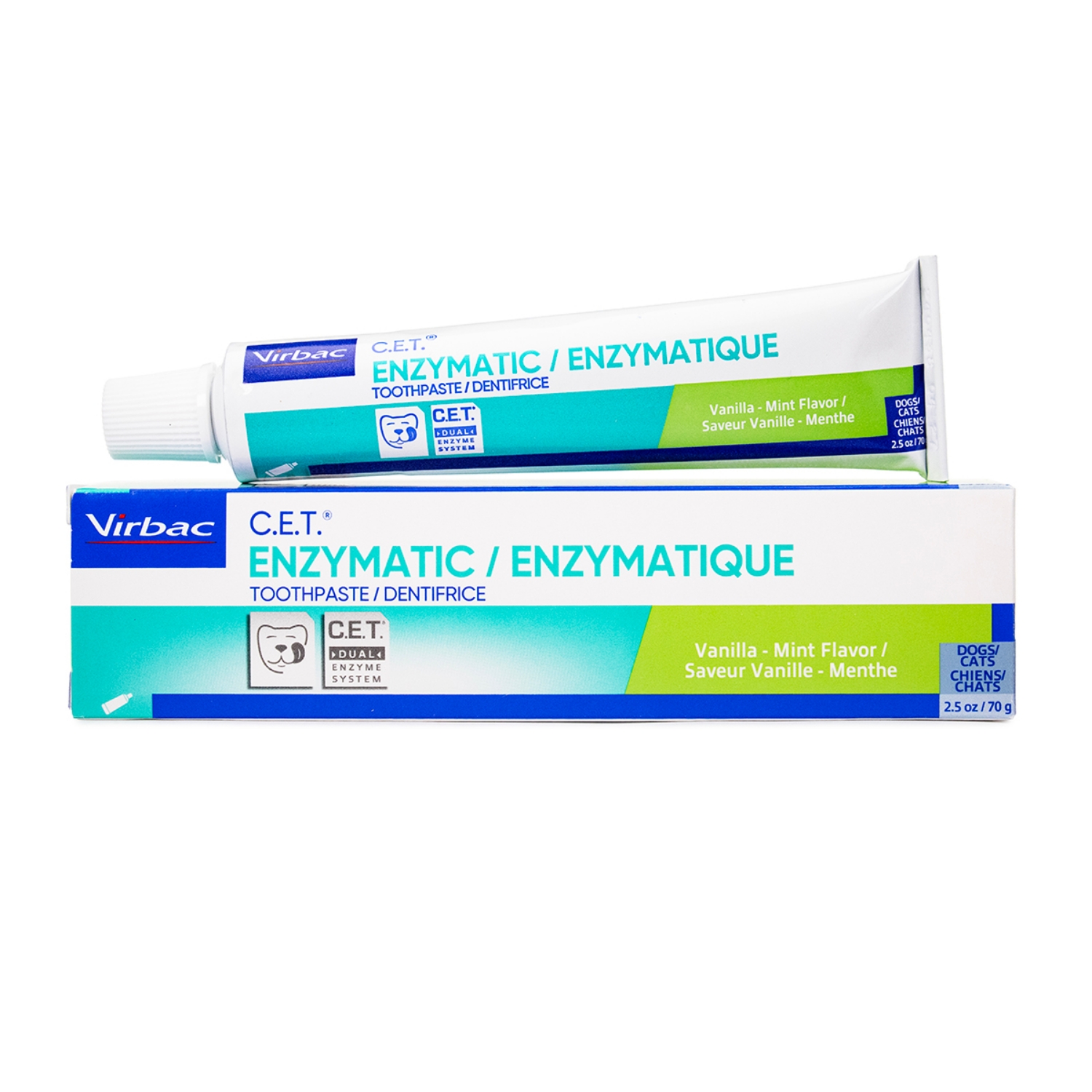 Picture of CET ENZYMATIC TOOTHPASTE VANILLA MINT TUBE (CET103) - 2.5oz / 70g (su96)