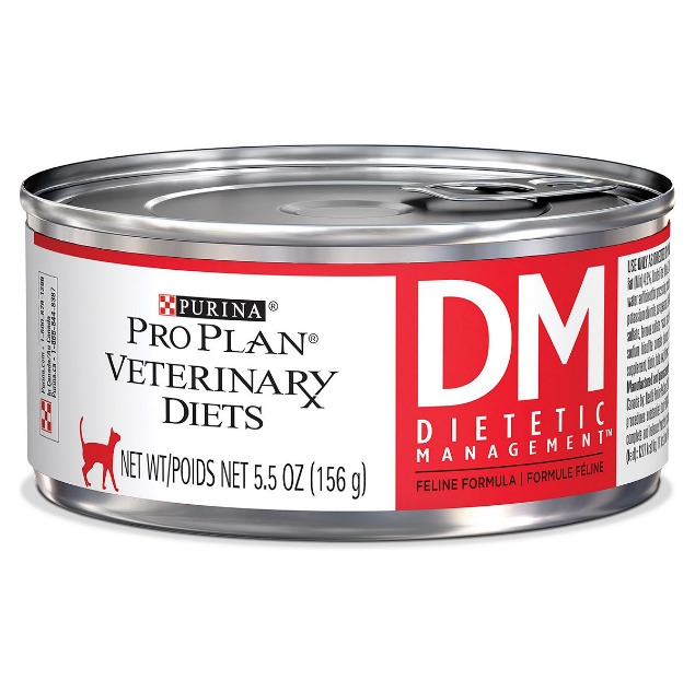 Picture of Purina Pro Plan Veterinary Diet DM (Diabetes/Dietetic Manamgent) Formula Wet Cat Food - 24 X 156gm Cans