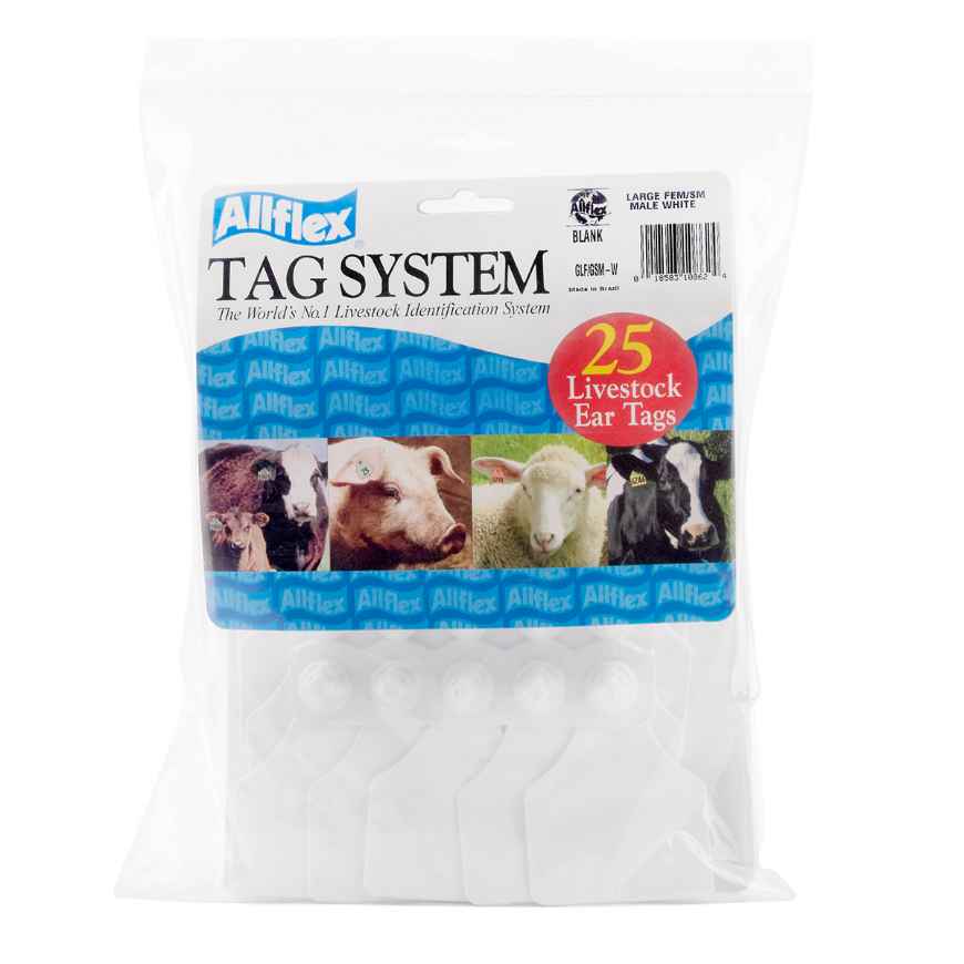 Picture of ALLFLEX TAG GLOBAL LARGE BLANK WHITE - 25/bag