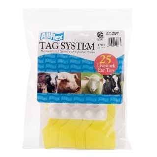 Picture of ALLFLEX TAG GLOBAL LARGE BLANK YELLOW - 25/bag