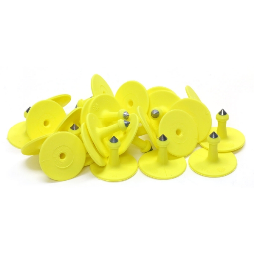 Picture of ALLFLEX BUTTON GLOBAL SMALL MALE YELLOW - 25's