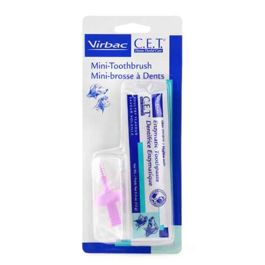 Picture of CET MINI TOOTHBRUSH w/ POULTRY TRIAL TOOTHPASTE (CET302) - 0.4oz/12g (SU144)