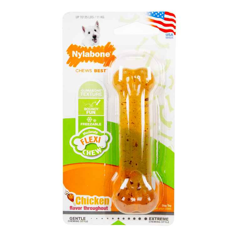 Picture of NYLABONE FLEXI CHEW BONE Chicken Flavor REGULAR (NCF202P)