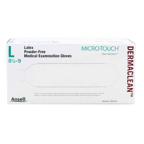 Picture of GLOVES EXAM ANSELL MICRO TOUCH DERMACLEAN LTX PF Large - 100s