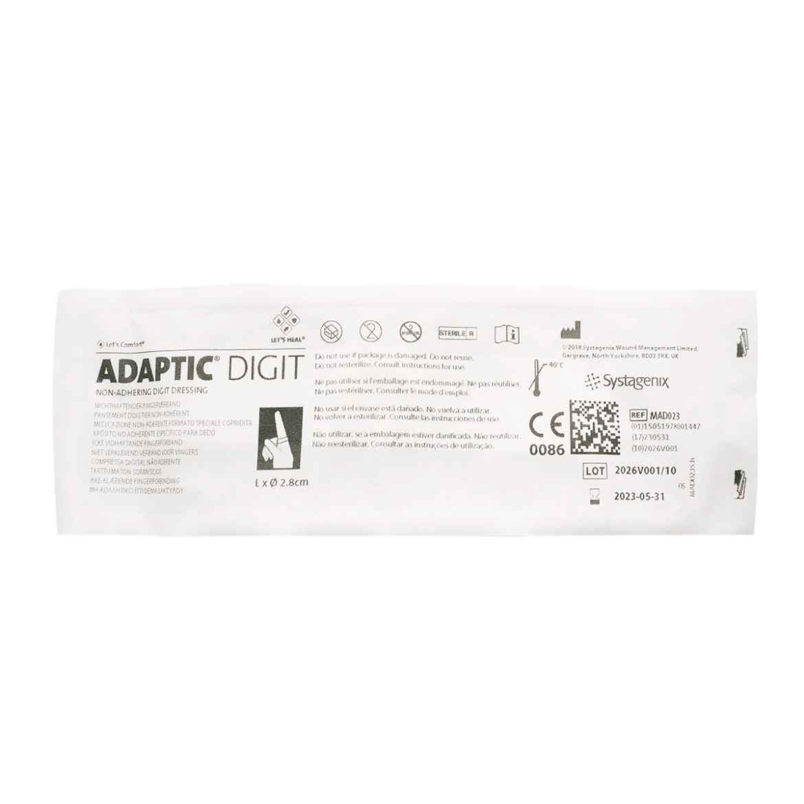 Picture of ADAPTIC NON-ADHERING DIGIT DRESSING XL - 10/pkg