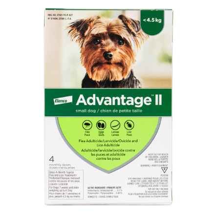 Picture of ADVANTAGE II GREEN 4 x 0.4ml DOGS UNDER 4.5KG - 4's (su12)