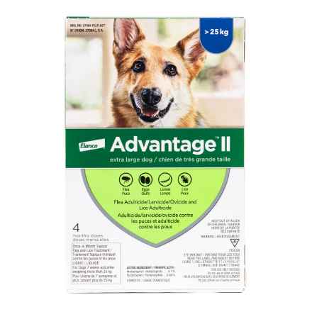 Picture of ADVANTAGE II BLUE 4 x 4ml DOGS OVER 25KG EXTRA LARGE DOG (su12)