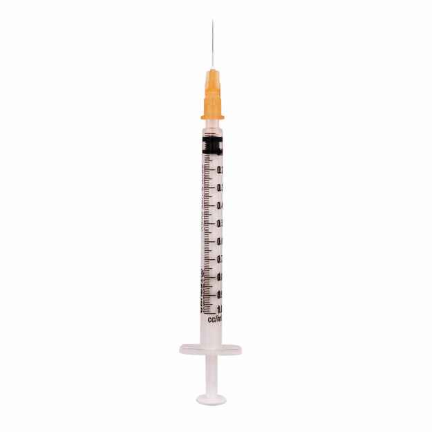 Picture of SYRINGE & NEEDLE TUBERCULIN TERUMO 1cc 25g x 5/8in - 100s