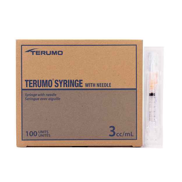 Picture of SYRINGE & NEEDLE TERUMO 3cc LL 25g x 1in - 100's