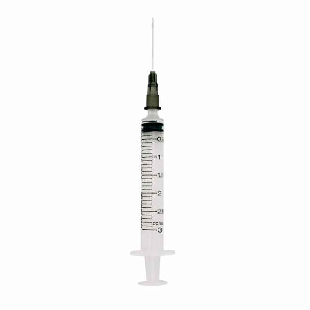 Picture of SYRINGE & NEEDLE SUR-VET 3cc LS 22g x 1in - 100's