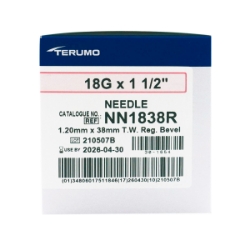 Picture of NEEDLE TERUMO DISPOSABLE 18g x 11/2in - 100's