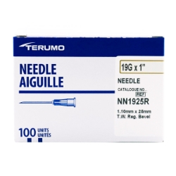 Picture of NEEDLE TERUMO DISPOSABLE 19g x 1in - 100's