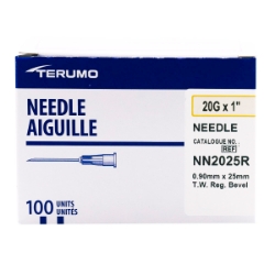 Picture of NEEDLE TERUMO DISPOSABLE 20g x 1in - 100s 