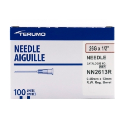 Picture of NEEDLE TERUMO DISPOSABLE 26g x 1/2in - 100's
