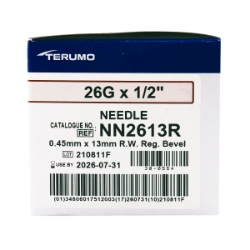 Picture of NEEDLE TERUMO DISPOSABLE 26g x 1/2in - 100's