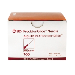 Picture of NEEDLE BD 30g x 1/2in - 100`s