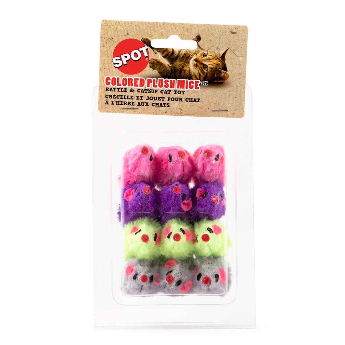 Picture of TOY CAT COLORED FUR MICE - 12/pk