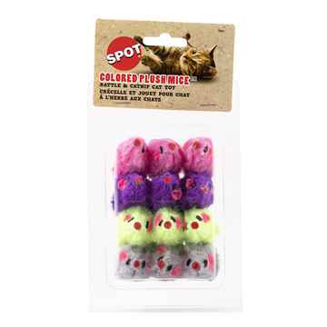 Picture of TOY CAT COLORED FUR MICE - 12/pk