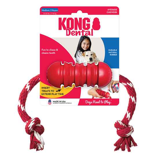 Picture of TOY DOG KONG Dental with Rope - Medium