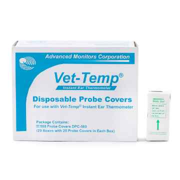 Show details for VET-TEMP DISPOSABLE PROBE COVERS - 500's Picture of VET-TEMP DISPOSABLE PROBE COVERS - 500's