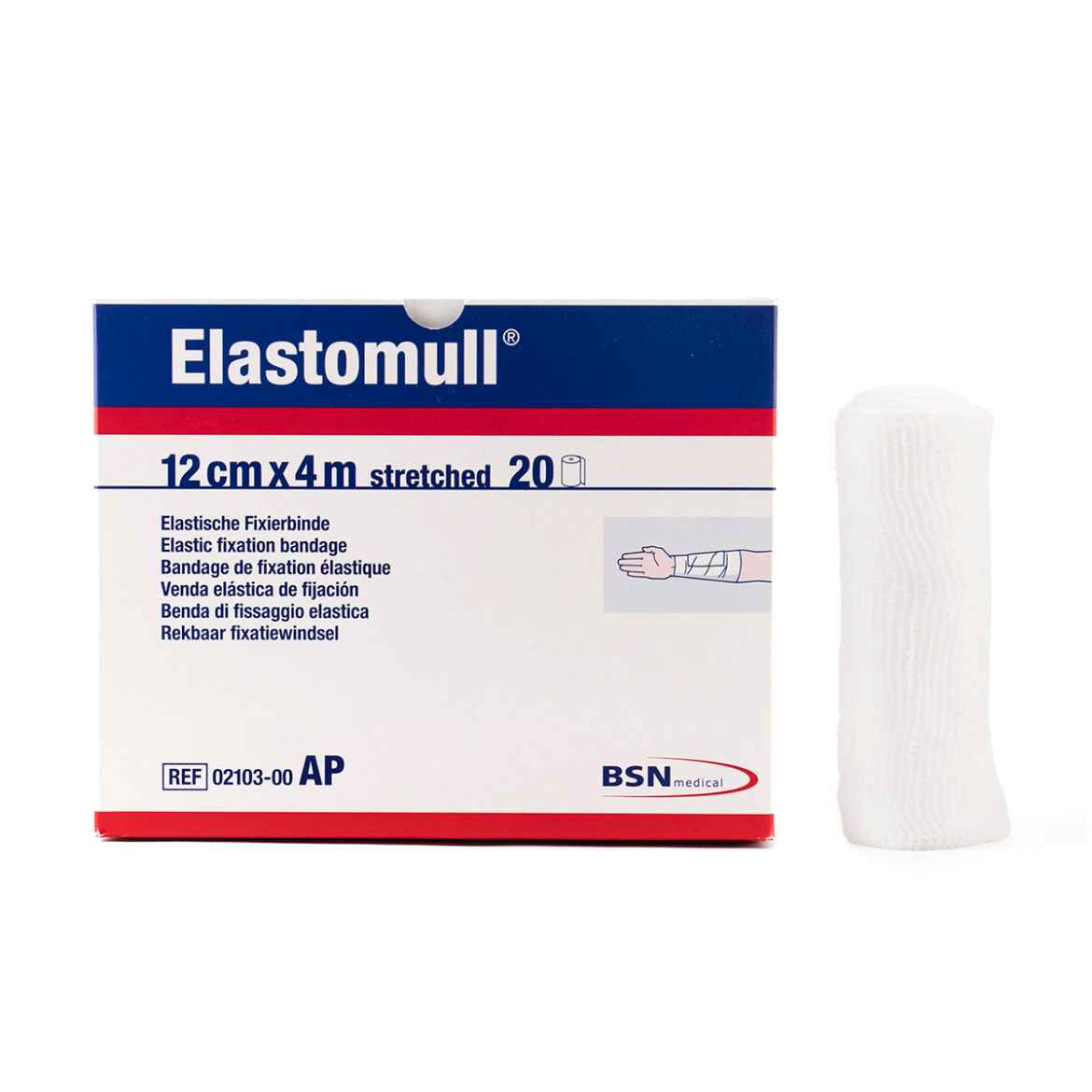 Picture of ELASTOMULL FIXATION BANDAGE 12cm x 4m - 20s