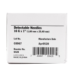 Picture of NEEDLE DETECTABLE D3 16g x 1in - 100/box