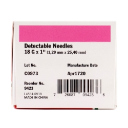 Picture of NEEDLE DETECTABLE D3 18g x 1in - 100/box