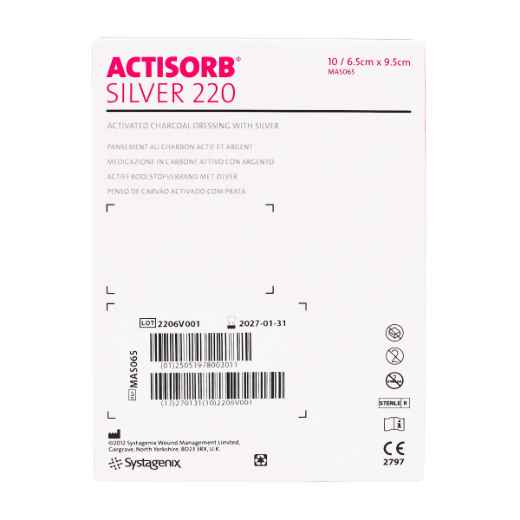 Picture of ACTISORB SILVER 220 DRESSING 6.5cm x 9.5cm - 10/pk