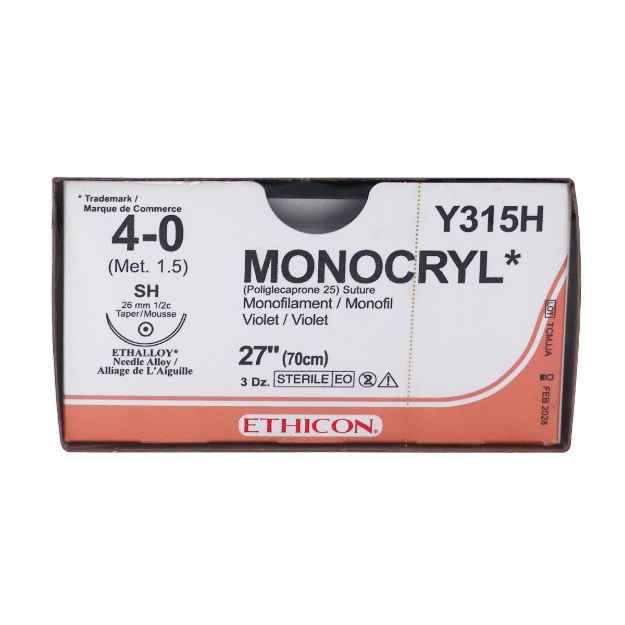 Picture of MONOCRYL 4/0 VIOLET 27in MONO SH (Y315H) - 36`s