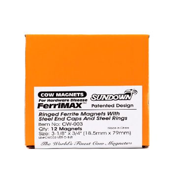 Show details for MAGNET RUMEN FERRITE 3in LONG - 3/4in x 3in - 12/pkg Picture of MAGNET RUMEN FERRITE 3in LONG - 3/4in x 3in - 12/pkg