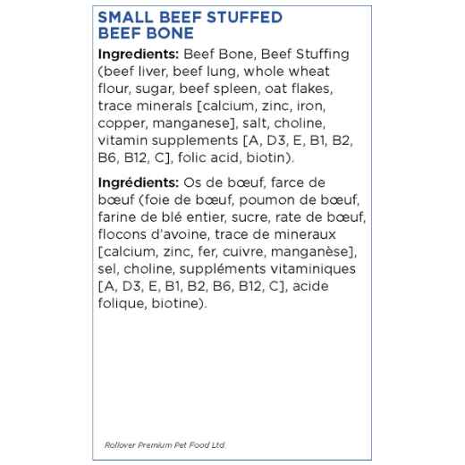 Picture of ROLLOVER BEEF BONE STUFFED with Beef wrapped - 4in