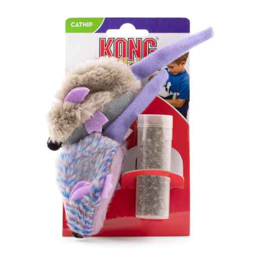 Picture of TOY CAT KONG Catnip Mice Purple Frosty & Grey-2/pk