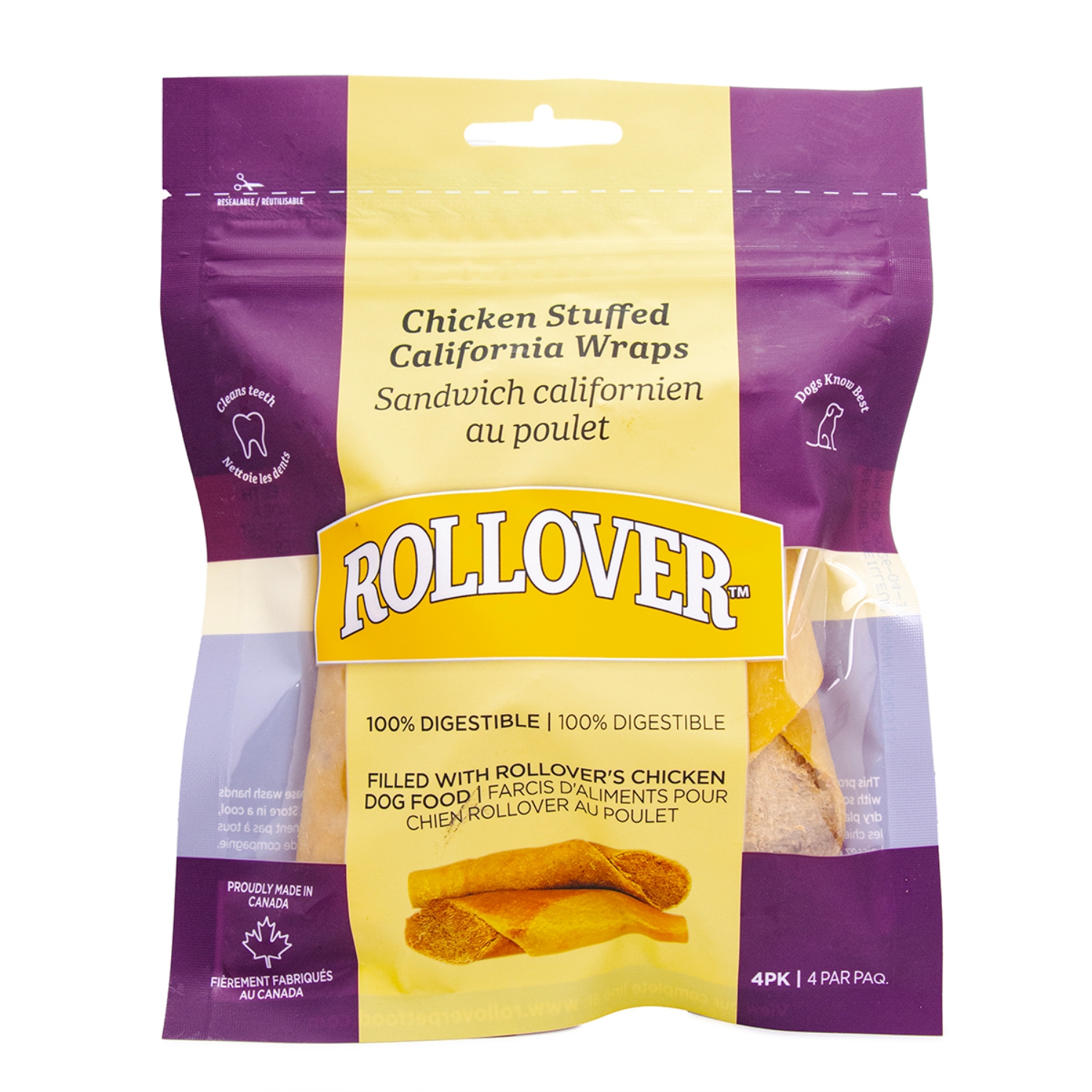 Picture of ROLLOVER CALIFORNIA WRAPS STUFFED with Chicken - 4/pk
