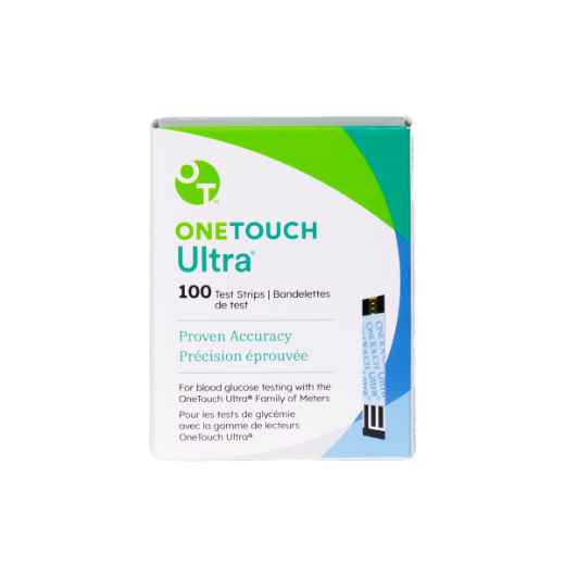 Picture of ONE TOUCH ULTRA GLUCOSE TEST STRIPS - 100`s