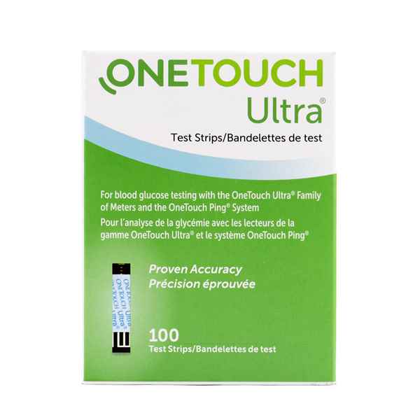 Picture of ONE TOUCH ULTRA GLUCOSE TEST STRIPS - 100`s