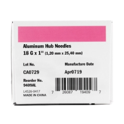 Picture of NEEDLE IDEAL 18g x 1in AL HUB - 100/box