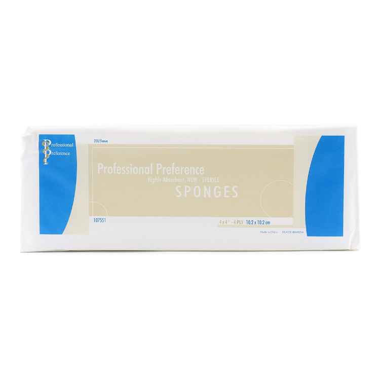 Picture of GAUZE NEW SPONGE(PROF PREF) 4ply 4in x 4in - 200's