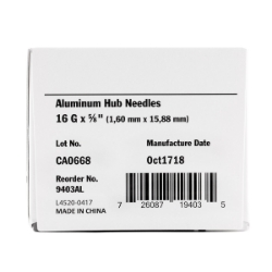 Picture of NEEDLE IDEAL 16g x 5/8in AL HUB - 100/box