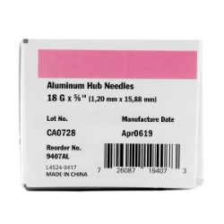 Picture of NEEDLE IDEAL 18g x 5/8in AL HUB - 100/box
