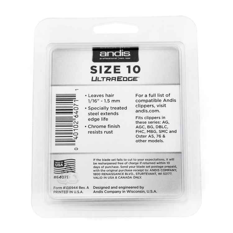 Picture of CLIPPER BLADE ANDIS #10 UltraEdge - 1.5mm (64071)