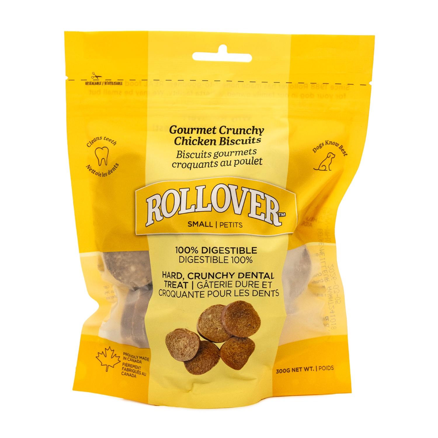 Picture of ROLLOVER GOURMET CRUNCHIES SMALL BISCUITS Chicken - 300g